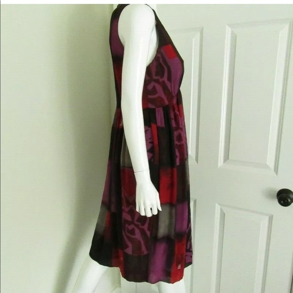 ETRO SLEEVELESS DRESS SILK VELVET VNECK 46 - Picture 4 of 10